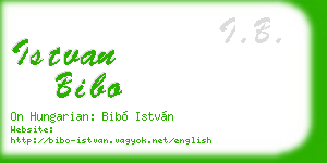 istvan bibo business card